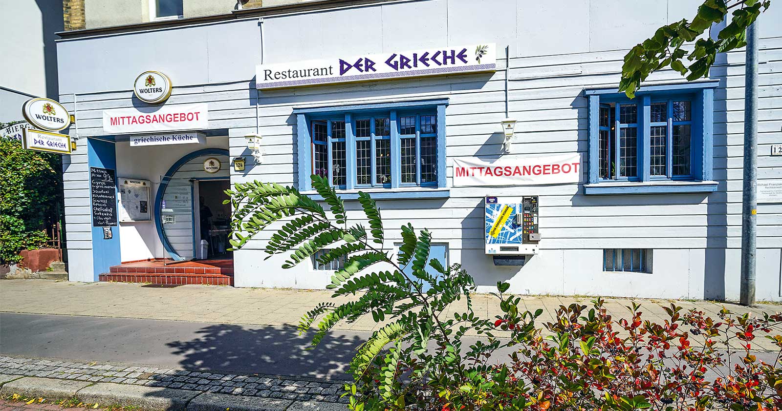 Restaurant „Der Grieche“ – Außenansicht an der Celler Straße